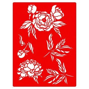 Трафарет багаторазовий "Peony garden #417" FDTR 417, 15x20 см FDTR 417 фото
