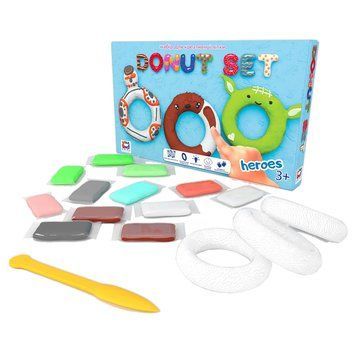 Набір для креативного ліплення TM Moon Light Clay Donut Set HEROES легкий стрибаючий пластилін - РУС 70089 70089 фото
