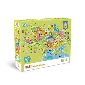 Пазли класичні "Карта України" 300706, 100 елементів 300706 фото
