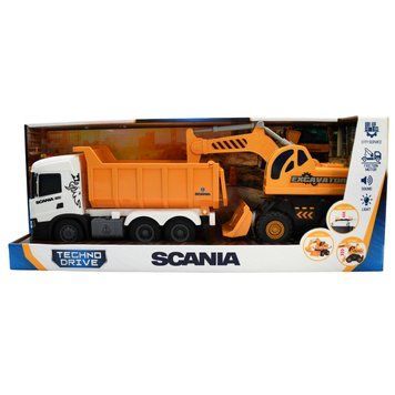 Ігровий набір Самоскид Scania та екскаватор TechnoDrive 8001KS зі світлом та звуком 8001KS фото
