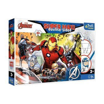 Дитячі пазли SUPER&nbsp;МАХІ&nbsp;Marvel "Разом сильніше" Trefl 41007 24 елементи, з розфарбовкою 41007 фото