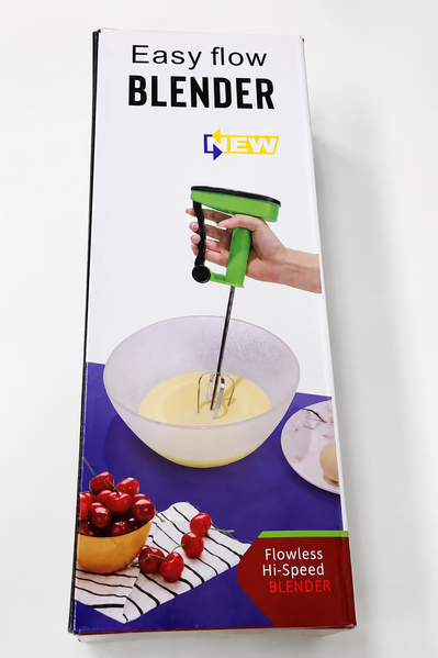 Ручний міксер Easy Flow Blender / Напівавтоматичний механічний вінчик для збивання портативний бездротовий S-Easy-Flow фото