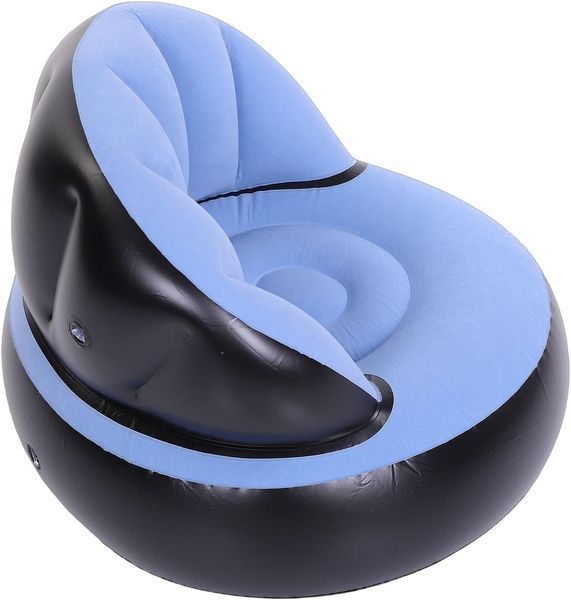Надувне крісло AIR SOFA / Надувне велюрове крісло 80&times;80&times;67см Блакитний G6827/2 фото