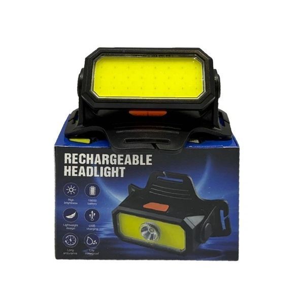 Налобний світлодіодний ліхтар Bailong BL-5120 з акумулятором 18650, USB-зарядкою, 6 режимами та регульованим кутом нахилу BL5102 фото