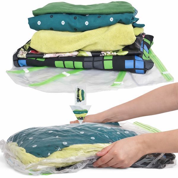 Вакуумний пакет Vacuum Bag для зберігання одягу 80x100 см Прозорі BAG110 фото