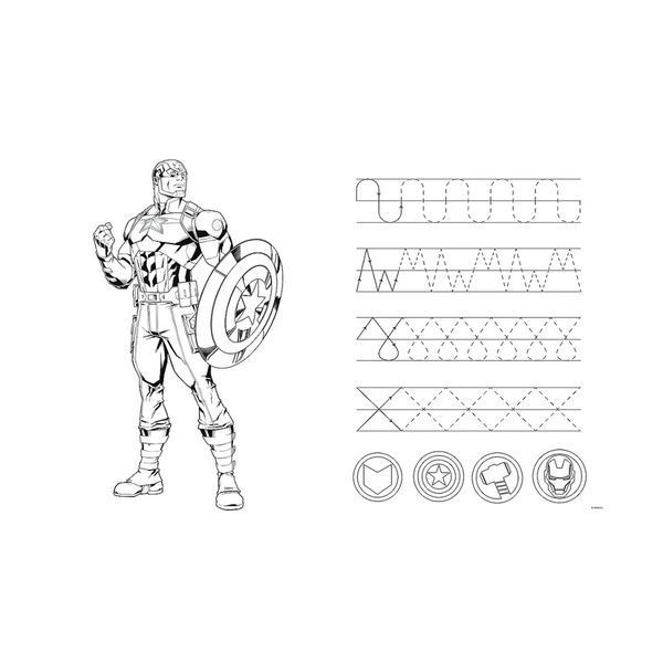 Дитячі пазли SUPER&nbsp;МАХІ&nbsp;Marvel "Разом сильніше" Trefl 41007 24 елементи, з розфарбовкою 41007 фото