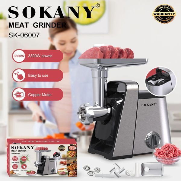 М'ясорубка SOKANY SK-06007 потужністю 3300 Вт SK-06007 фото