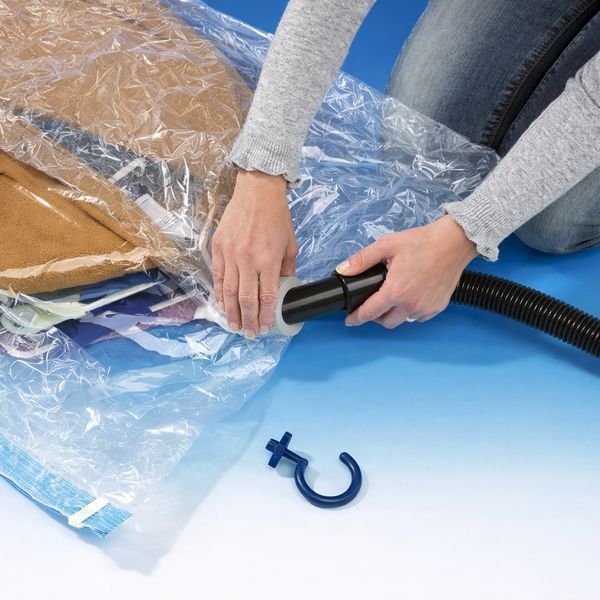 Вакуумний пакет Vacuum Bag для зберігання одягу 80x100 см Прозорі BAG110 фото