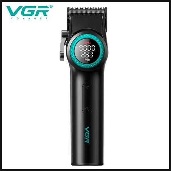 Акумуляторна машинка для стрижки VGR V-001, 10 насадок, 9000 RPM, АКБ 4600 mAh, LED дисплей 239V-001 фото