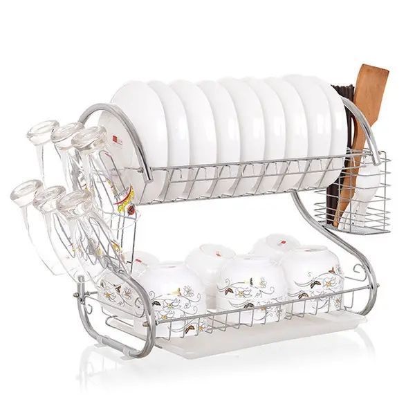 Стійка для зберігання посуду kitchen storage rack, сушарка для посуду pr000963 фото