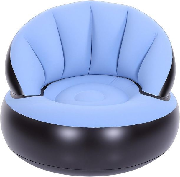 Надувне крісло AIR SOFA / Надувне велюрове крісло 80&times;80&times;67см Блакитний G6827/2 фото