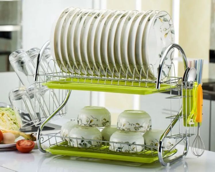 Стійка для зберігання посуду kitchen storage rack, сушарка для посуду pr000963 фото