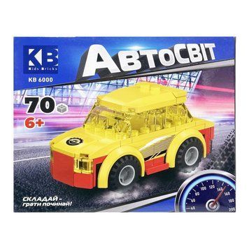 Дитячий конструктор-машинка KB 6000(Yellow) від 6 років, 70 деталей KB 6000(Yellow) фото