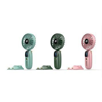 Портативний міні вентилятор Mini fan AND892 з підставкою для телефону та дисплеєм 2053343 фото