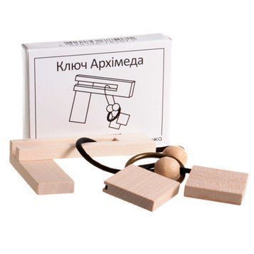 Міні головоломка Ключ Архімеда Заморочка 5007 дерев'яна 5007 фото