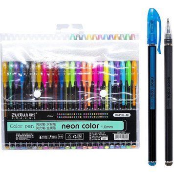 Набір гелевих ручок "Neon color" HG6107-48, 48 кольорів HG6107-48 фото