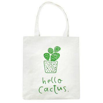 Екосумка шоппер тканинна Bambi BBG-12-15-18 Hello Cactus BBG-12-15-18(White-2) фото