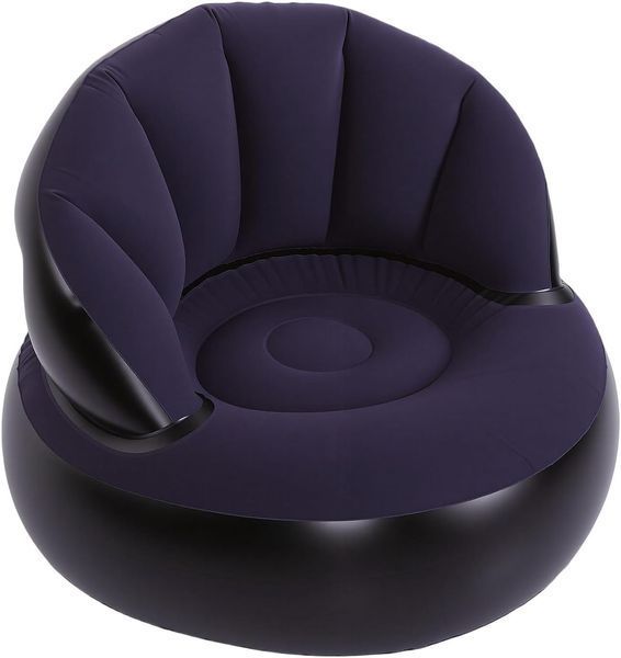 Надувне крісло AIR SOFA / Надувне велюрове крісло 80&times;80&times;67см Темно-синій G6827/3 фото