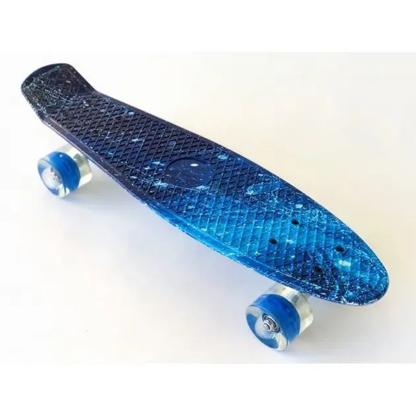 Пенні борд скейтборд Penny Board Fish Skateboards 22" ABEC-7 з колесами, що світяться MA-262 фото