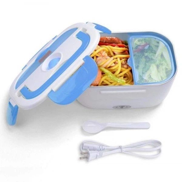 Ланчбокс з підігрівом їжі 220V, Electric lunch box, ланч-бокс Блакитний pr65638435/1-1 фото