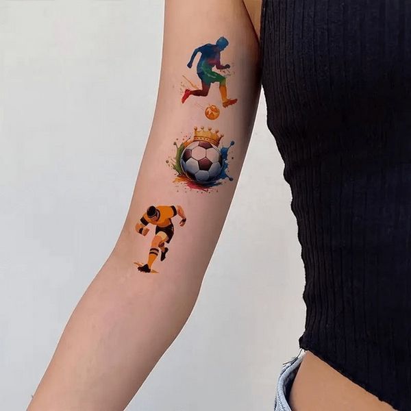 Набір дитячих тимчасових тату "Футбол №1" football-tattoo-mini-set- 10 штук по 12*7 см football-tattoo-mini-set- фото