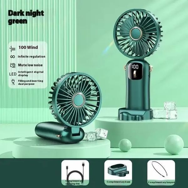 Портативний міні вентилятор Mini fan AND892 з підставкою для телефону та дисплеєм 2053343 фото