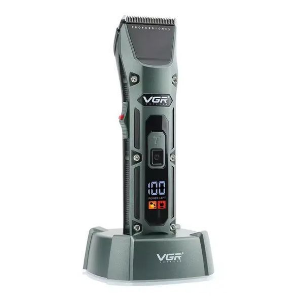 Акумуляторна машинка для стрижки VGR V-696 Professional 4 led display 239V-696 фото