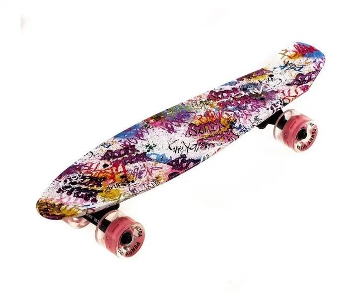 Пенні борд скейтборд Penny Board Fish Skateboards 22" ABEC-7 з колесами, що світяться MA-262 фото