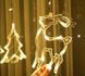 Гірлянда Штора з формами дзвіночок, ялинка, олень 12 PCS light pr0481911 фото 2