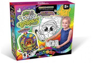Комплект креативного творчості My Color BagPack CBP-01 рюкзак-розмальовка СовавШапке CBP-01-02 фото