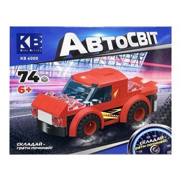 Дитячий конструктор-машинка KB 6000(Red) від 6 років, 74 деталі KB 6000(Red) фото