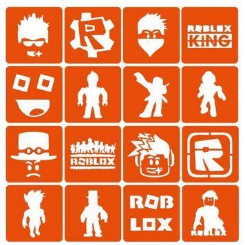 Набір трафаретів для біо-тату "Roblox" Roblox_simple-16 Roblox_simple-16 фото