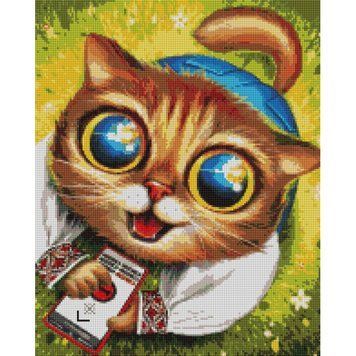 Алмазна мозаїка "Котик з ППО" &copy;Маріанна Пащук DBS1123, 40x50 см DBS1123 фото
