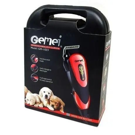 Машинка для стрижки тварин Gemei GM 1023 + 4 насадки sa0471154 фото