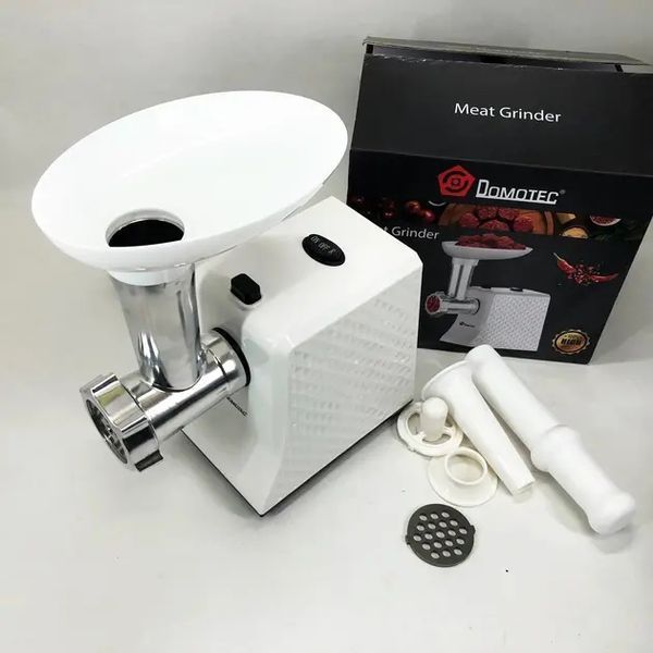 М'ясорубка електрична domotec r3391 2000w, компактна м'ясорубка для дому, м'ясорубка 3 в 1 2019326 фото