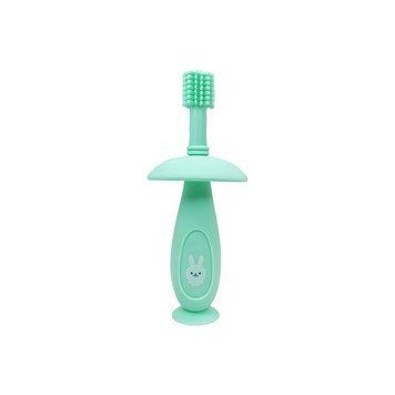 Силіконова зубна щітка Mumlove MGZ-0716 (Turquoise) з обмежувачем MGZ-0716(Turquoise) фото