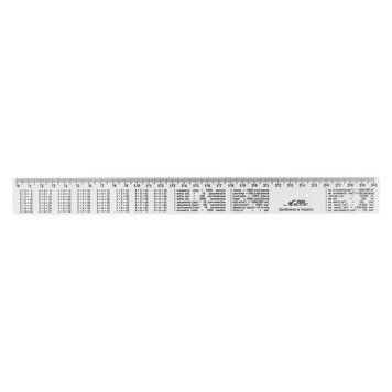 Лінійка з табличкою множення AS-0612, К-9052 білий, пластикова, 30 см AS-0612, К-9052 фото