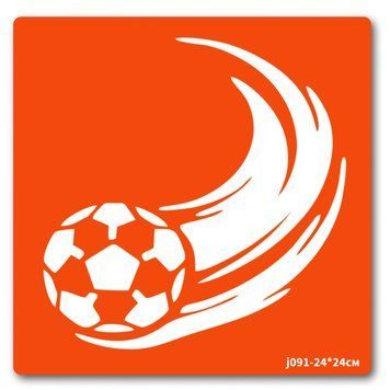 Трафарет для біо-тату Футбол-1 j091-24*24см, розмір 24 х 24см j091-24*24см фото