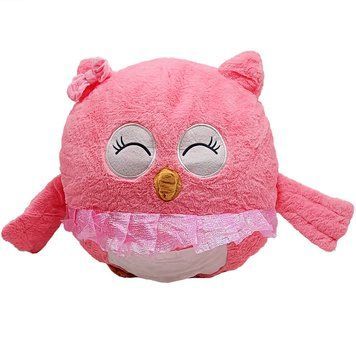 Дитяча м'яка іграшка "Сова" L1127(Pink) іграшка з пледом, розмір 45 см L1127(Pink) фото