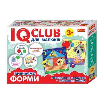 Навчальні пазли Вивчаємо форми.IQ-club для малюків 13203007, 6 карт у наборі 13203007 фото