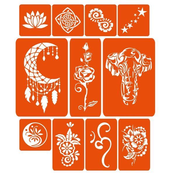 Набір хни з трафаретами для біо-тату №5 henna-set-05 henna-set-05 фото