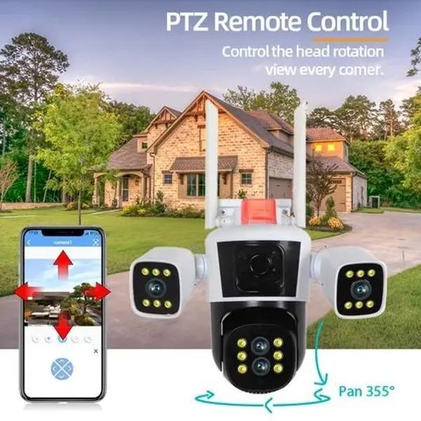 Камера IP спостереження Wifi 16 Мп 10-Х ZOOM вулична поворотна G9578 фото