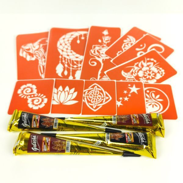 Набір хни з трафаретами для біо-тату №5 henna-set-05 henna-set-05 фото