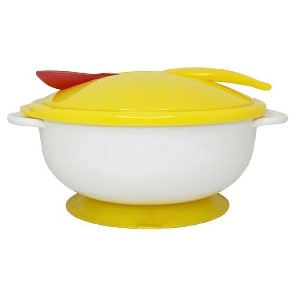 Тарілка на присосці з термоложкою та кришкою MGZ-0101(Yellow) 250 мл MGZ-0101(Yellow) фото