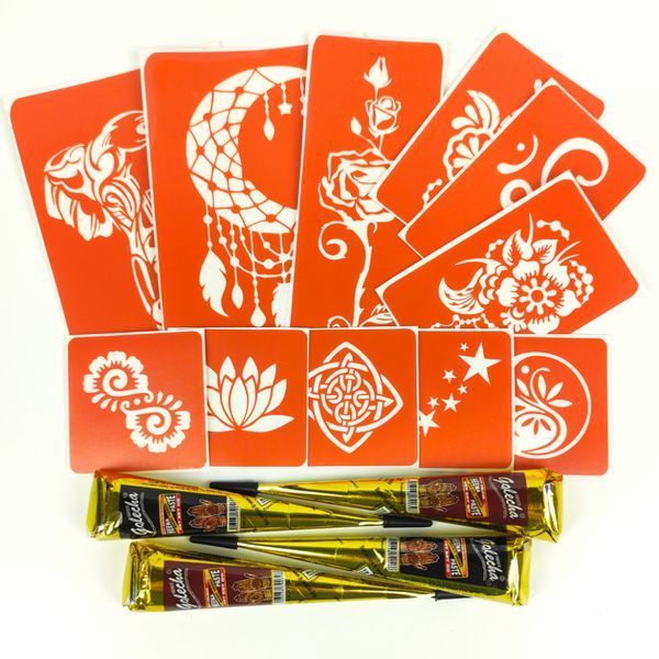 Набір хни з трафаретами для біо-тату №5 henna-set-05 henna-set-05 фото