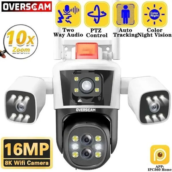 Камера IP спостереження Wifi 16 Мп 10-Х ZOOM вулична поворотна G9578 фото