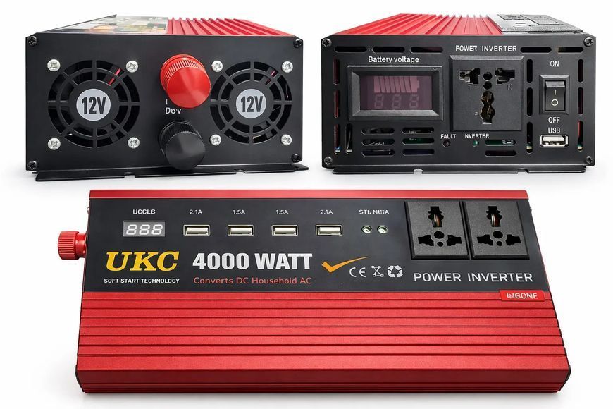 Перетворювач напруги Power Inverter 4000W з 12V на 220 565567754000 фото