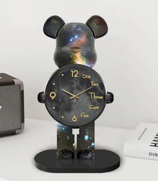 Настільний Годинник Фігурка Ведмідь Bearbrick Космічні 30 см M17172 фото