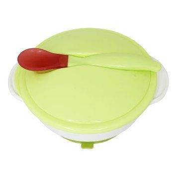 Тарілка на присосці з термоложкою та кришкою MGZ-0101(Green) 250 мл MGZ-0101(Green) фото