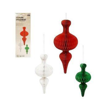 Набір підвісних паперових новорічних прикрас "Ліхтарик" CG-10, 3 шт CG-10 фото